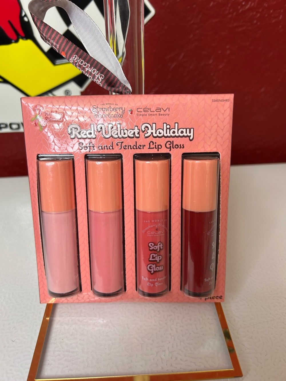Celavi Red Velvet Holiday Soft & Tender Lip Gloss Set - Pink to Red Shades